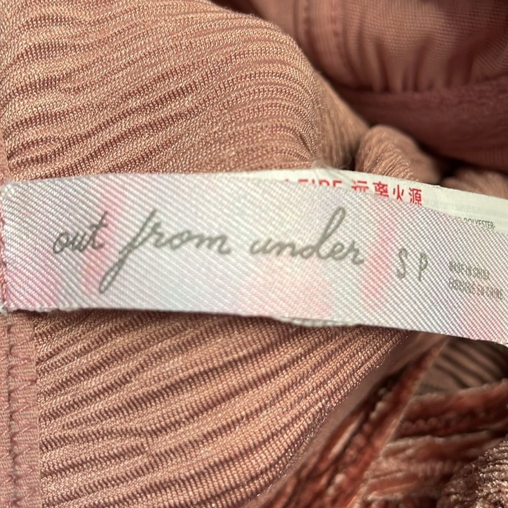 Urban Outfitters Out From Under Pink Crushed Velvet Bustier Bodysuit (Size:Small - Picture 13 of 16